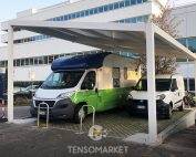 pensilina con policarbonato